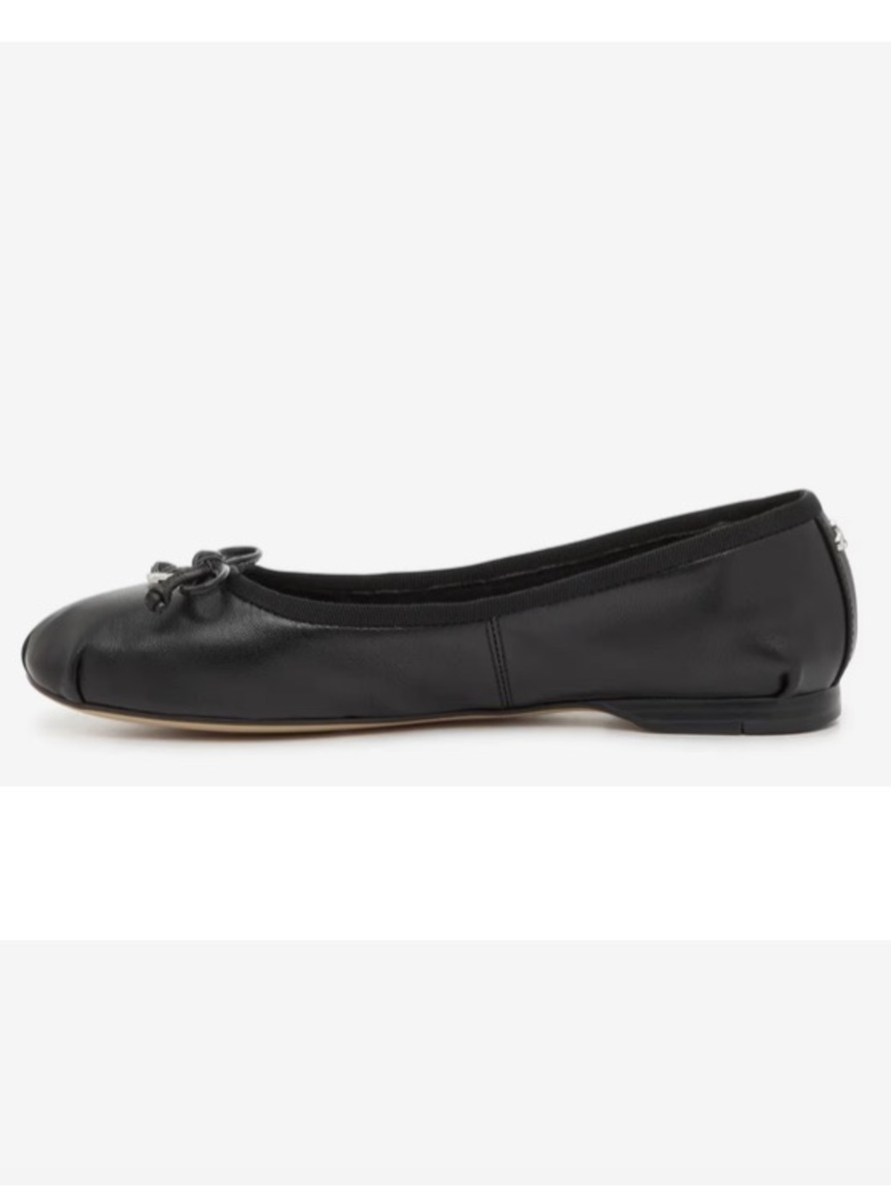 Sam Edelman Black Leather Ballet Flats with Bow